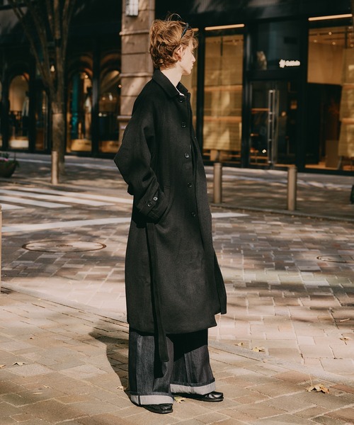 OVERCOAT WOOL BALMACAAN COAT ステンカラーコート Regen Glanz ステンカラーコート コート wool balmacaan long coat