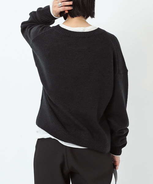 「AP STUDIO」 長袖ニット FREE ブラウン レディース_画像6