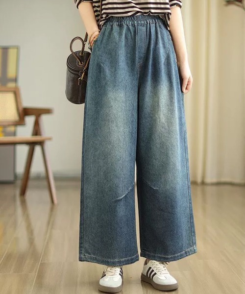 小物 Sally Lunn Sally Lunn ジーンズ デニム デニムパンツ ウエストゴムイージーデニム