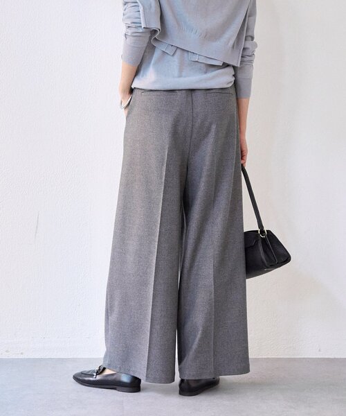 ケイト KHAITE TWEED パンツ ウール ネイビー 紺 ブラウン 茶 グレー