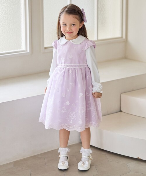 ANY（エニィ） ワンピース 総刺繍 花柄ワンピース キッズ 子供服