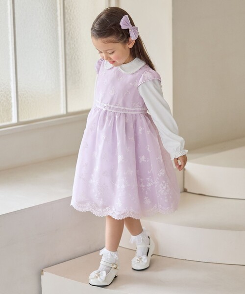 ANY（エニィ） ワンピース 総刺繍 花柄ワンピース キッズ 子供服