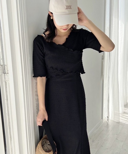 「one after another NICE CLAUP」 コンビワンピース FREE ブラック系その他 レディース_画像2