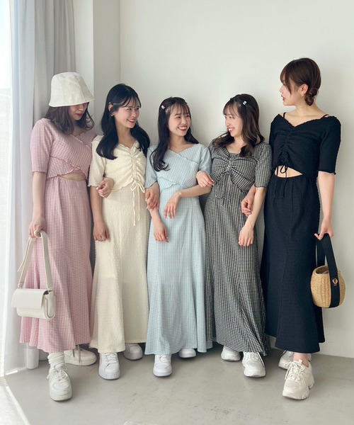 「one after another NICE CLAUP」 コンビワンピース FREE ブラック系その他 レディース_画像7