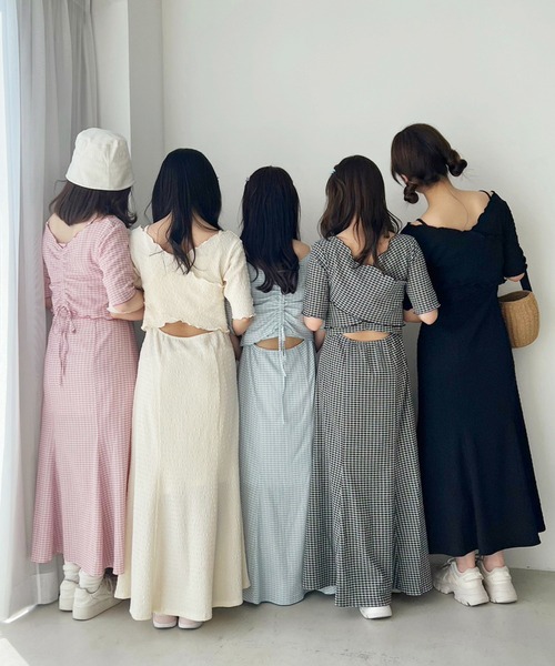 「one after another NICE CLAUP」 コンビワンピース FREE ブラック系その他 レディース_画像8