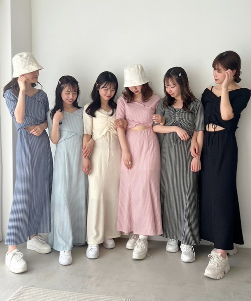 「one after another NICE CLAUP」 コンビワンピース FREE ブラック系その他 レディース_画像9