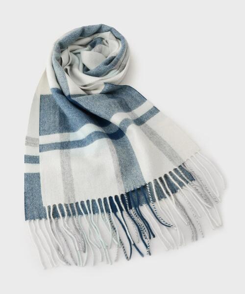 TAKEO KIKUCHI（タケオキクチ） マフラー チェックカシミヤマフラー