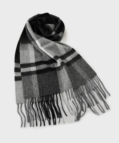 TAKEO KIKUCHI（タケオキクチ） マフラー チェックカシミヤマフラー