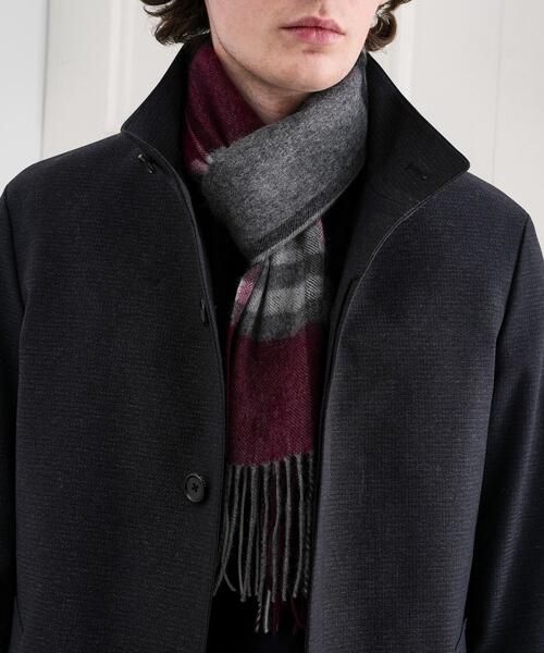 TAKEO KIKUCHI（タケオキクチ） マフラー チェックカシミヤマフラー