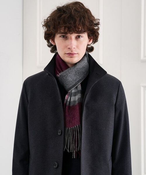 TAKEO KIKUCHI（タケオキクチ） マフラー チェックカシミヤマフラー