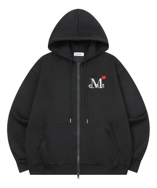 MUCENT ムセント　ジップパーカー MUCENT（ムセント） パーカー A'GEM/9 × .kom LOVRITS MINI HEART LOGO