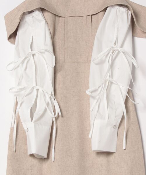 「dazzlin」 長袖ワンピース SMALL ベージュ レディース_画像3