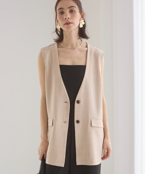 「ANGIE」 ベスト FREE ブラウン レディース_画像7