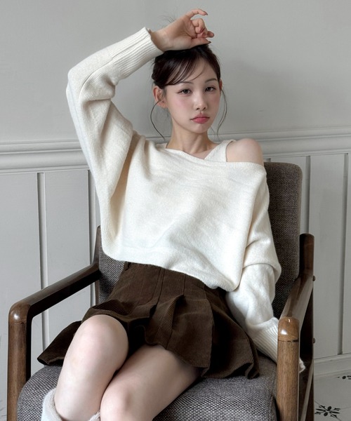 新品✨mina rikkaニットボレロ by muni:r ニット セーター 「着用動画あり・4色展開」レイヤード