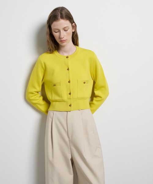 LANVIN en Bleu カーディガン ダブルフェイスショートカーディガン