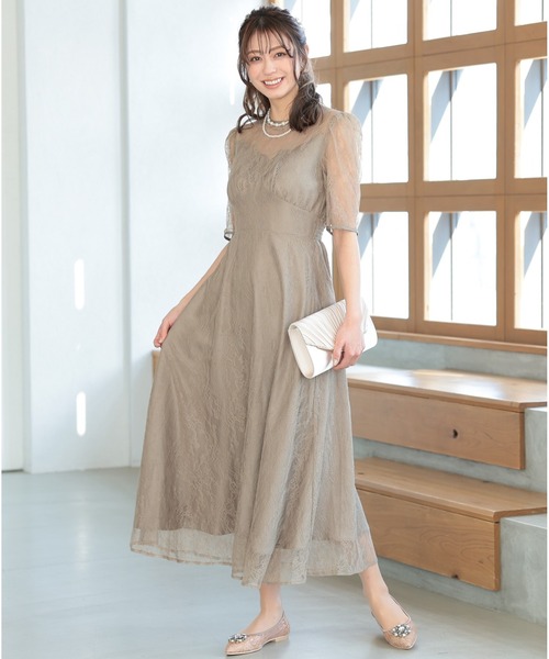 「PREFERIR」 半袖ワンピース SMALL ブラウン レディース_画像7