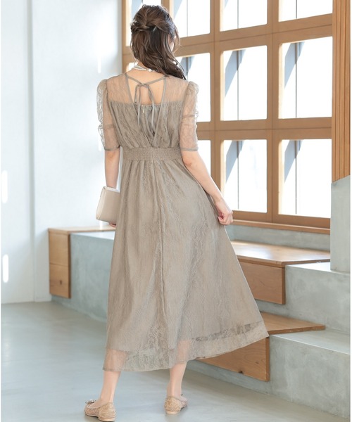 「PREFERIR」 半袖ワンピース SMALL ブラウン レディース_画像8