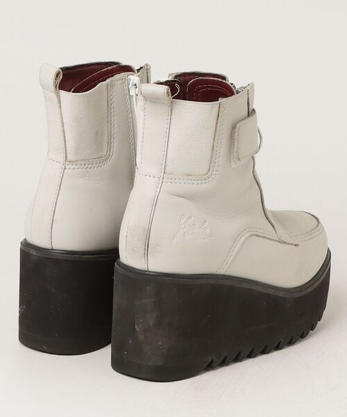 「YOSUKE」 ショートブーツ 24 ホワイト レディース_画像2