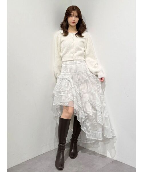 MERCURYDUO（マーキュリーデュオ） スカート アシメヘムラッフルフレア
