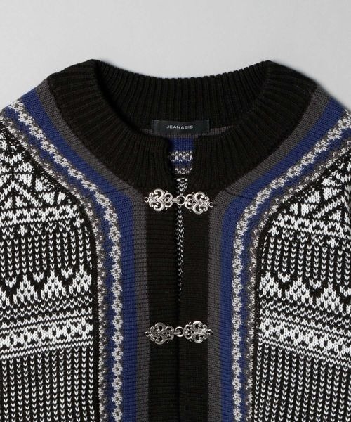 「JEANASIS」 ニットカーディガン FREE ブラック系その他 レディース_画像9