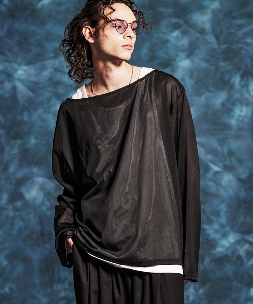 Jih Nunc（ジーヌンク） tシャツ mlt5545-ボートネックルーズ