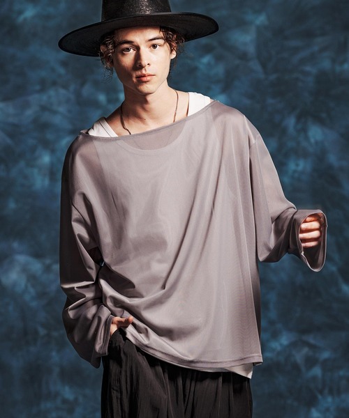 Jih Nunc（ジーヌンク） tシャツ mlt5545-ボートネックルーズ