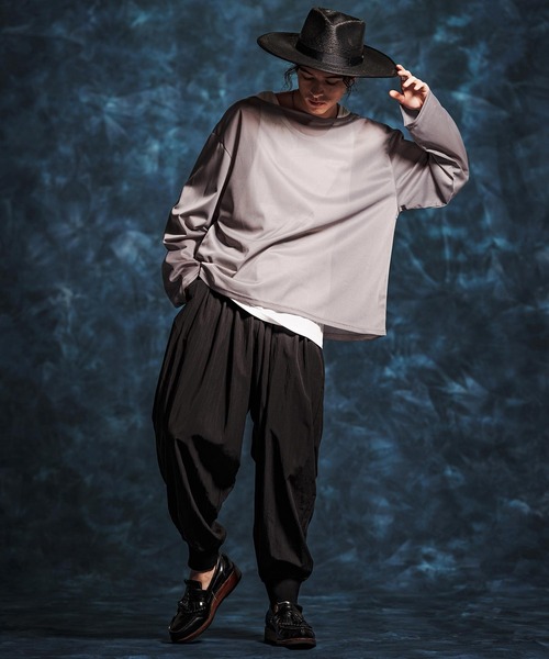 Jih Nunc（ジーヌンク） tシャツ mlt5545-ボートネックルーズ