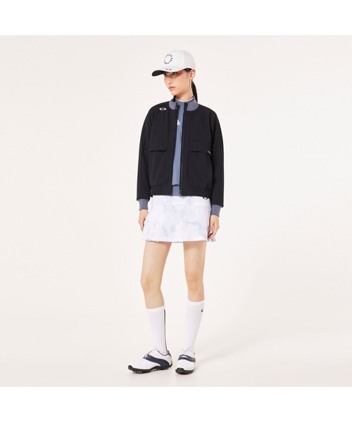 OAKLEY GOLF トラックジャケット ブルゾン ジャージホワイトL OAKLEY（オークリー） トレーナー スウェット オークリーELEVATE RIB
