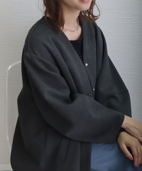 「libelle more」 「MARBLEWALTZ」ブルゾン L グレイッシュベージュ レディース_画像9