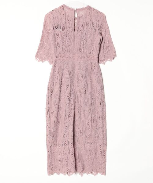 「DRESS PLUS」 7分袖ワンピース S ピンク レディース_画像2