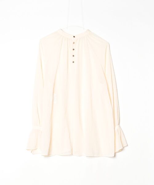 「PLST」 長袖ブラウス M ベージュ レディース_画像2