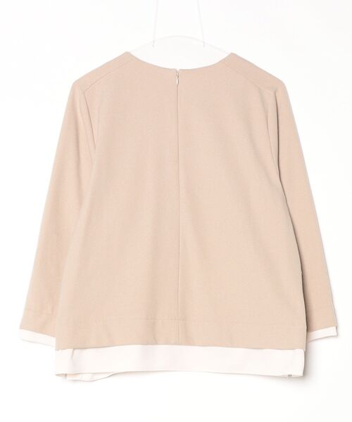 「la.f…」 長袖ブラウス 11号 ベージュ レディース_画像2