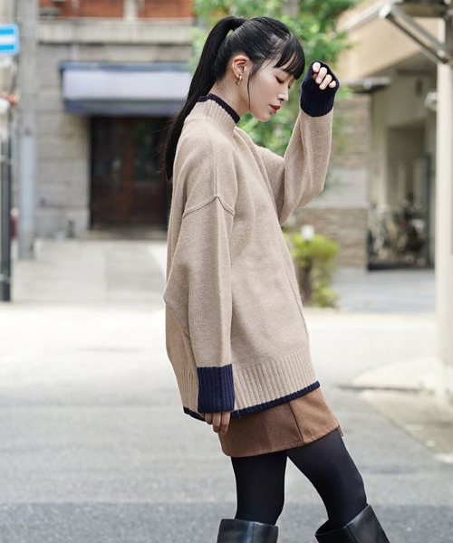 「e-zakkamania stores」 長袖ニット フリー グレー レディース_画像4