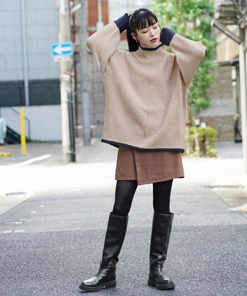 「e-zakkamania stores」 長袖ニット フリー グレー レディース_画像5