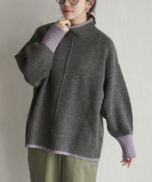「e-zakkamania stores」 長袖ニット フリー グレー レディース_画像6