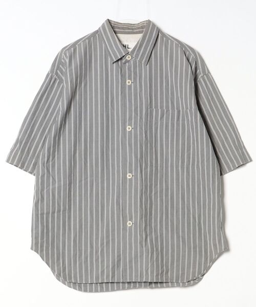 MHL.（エムエイチエル） 7分袖シャツ X-LARGE グレー メンズ