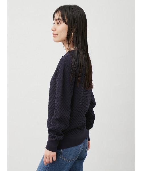 「Mila Owen」 ニットカーディガン 0 ネイビー レディース_画像5