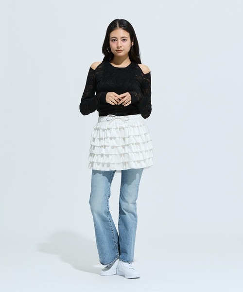adidas（アディダス） スカート レース フリル ミニスカート