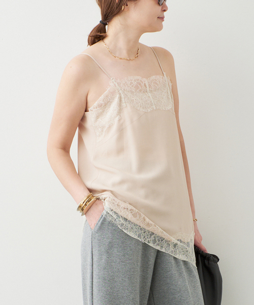 ブラウス シャツ Lace Trimmed キャミソール 2 レディースの画像