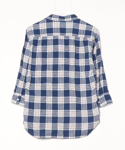 「SHIPS JET BLUE」 7分袖シャツ MEDIUM ネイビー メンズ_画像2