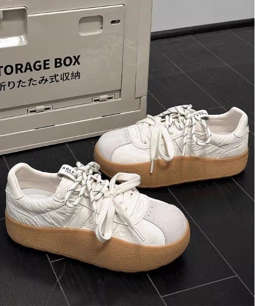 gossip!ロサンゼルス スニーカー Y2K ダブルシューレース厚底