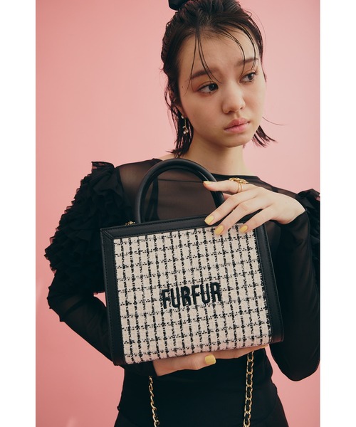 「FURFUR」 2WAYバッグ FREE ブラックミックス レディースの画像