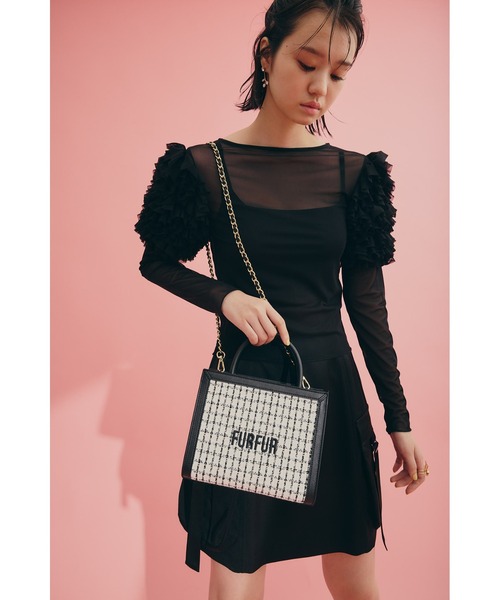 「FURFUR」 2WAYバッグ FREE ブラックミックス レディースの画像