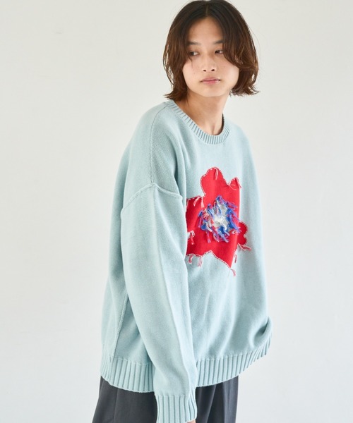 「CAMPHOR WOOD」 長袖ニット LARGE ブラウン メンズ_画像5
