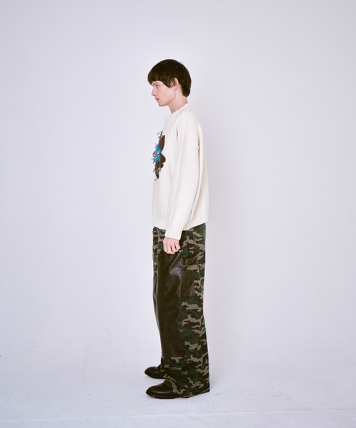 「CAMPHOR WOOD」 長袖ニット LARGE ブラウン メンズ_画像9