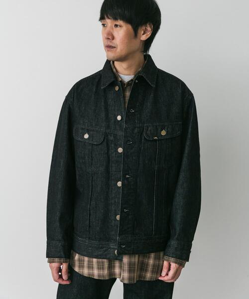 「Lee」 デニムジャケット 42 スミクロ メンズ_画像4