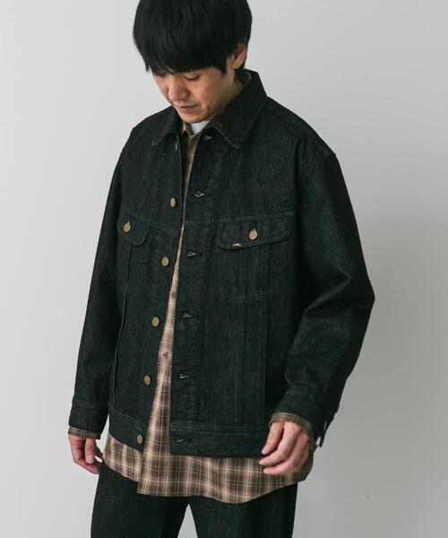 「Lee」 デニムジャケット 42 スミクロ メンズ_画像5