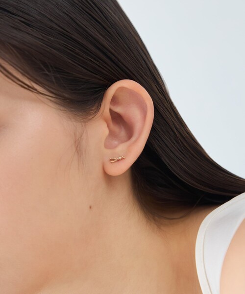 ピアス 「ゾディアック」 K10YG ダイヤモンド ピアス /おうし座 レディースの画像