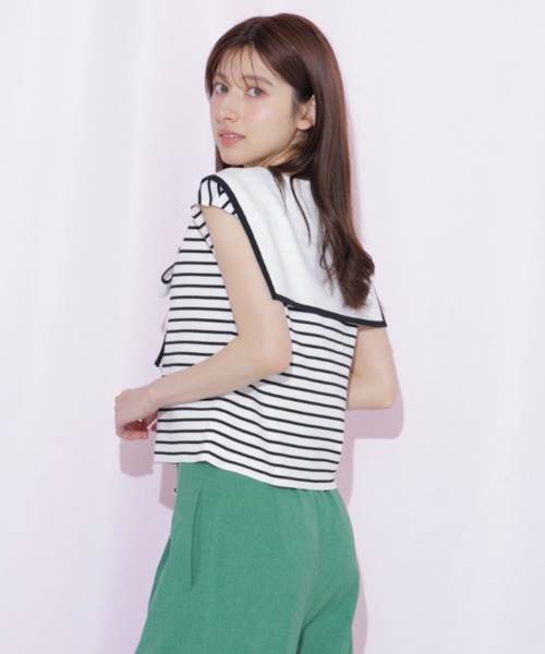 JILL by JILL STUART セーラー襟　半袖ニット JILL by JILL STUART（ジルバイジルスチュアート） ニット セーター