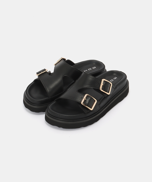 【極美品】MOHI モヒ/ レザーベルトサンダル La TOTALITE（ラ トータリテ） サンダル MOHI/モヒ Wベルトサンダル